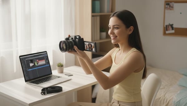 $104 4K Camera Bundle for Vlogging: Flip Screen & WiFi