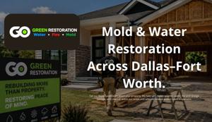 Go Green Restoration Expands to Dallas, Texas, Offering Mold Removal and Water Damage Restoration