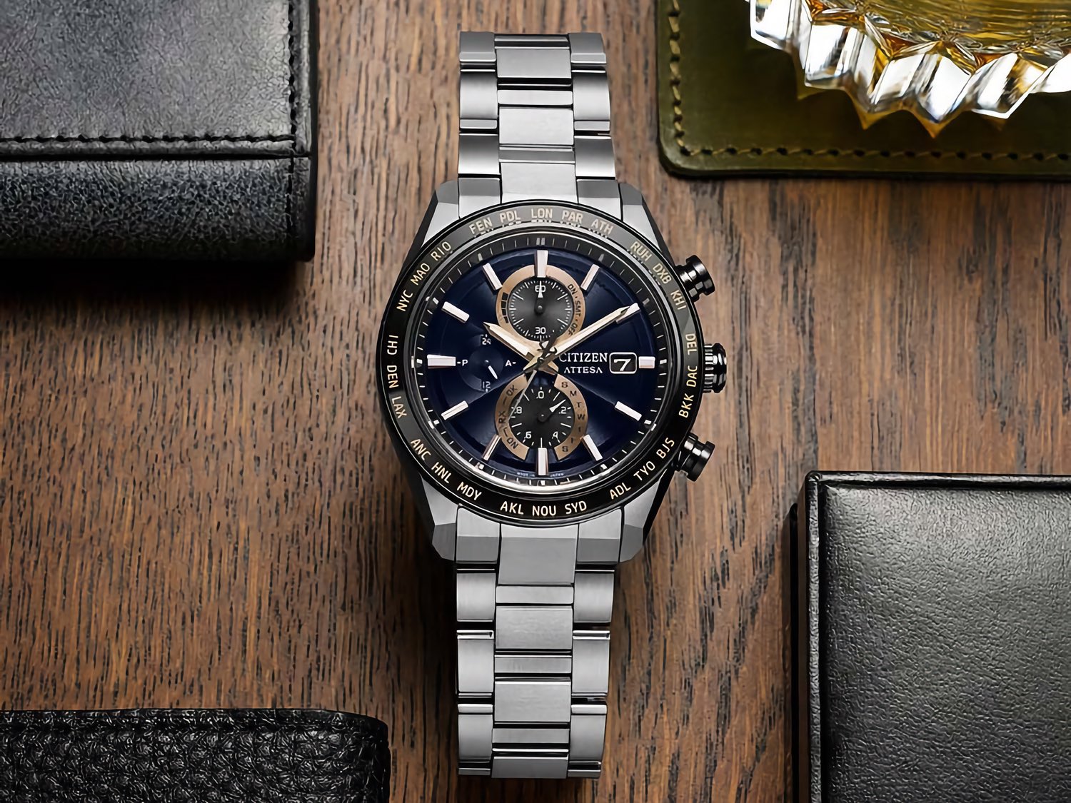 Citizen launches new radio-controlled Attesa chronographs with world time bezel and Direct Flight