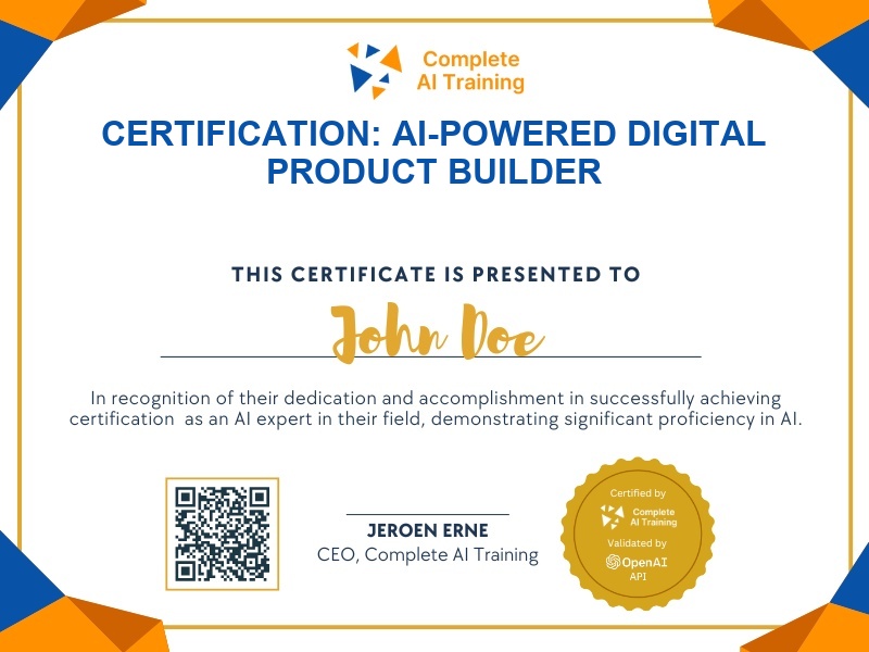 Certification: AI-Powered Digital Product Builder